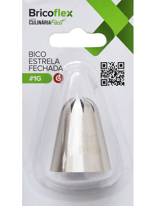 Bico para Confeitar Estrela Grande em Inox 304 - Bricoflex