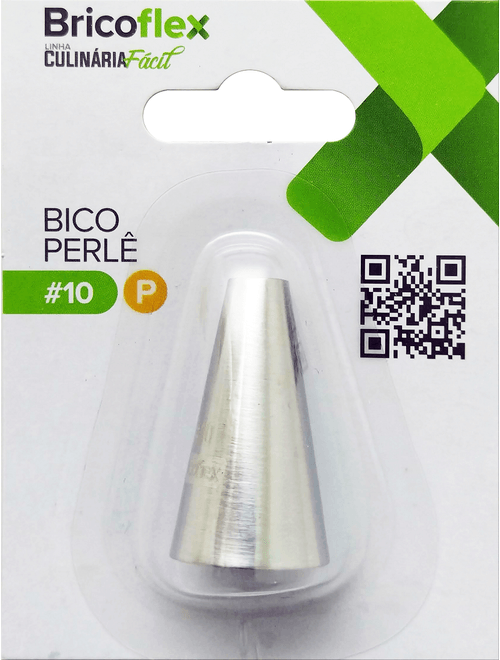 Bico para Confeitar Perlo Pequeno em Inox #10 - Bricoflex