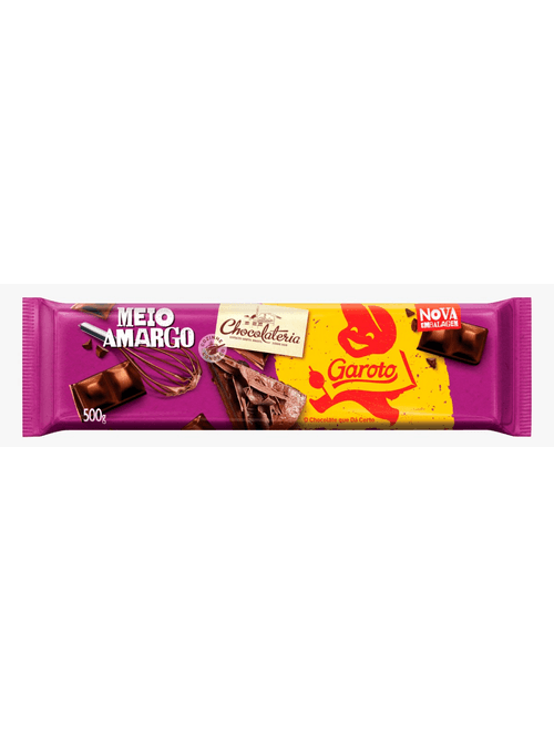 CHOCOLATE COBERTURA MEIO AMARGO 500G GAROTO