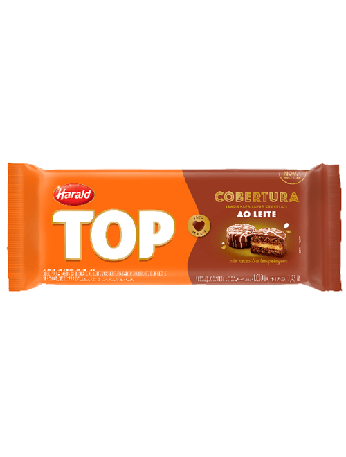 CHOCOLATE EM BARRA PARA COBERTURA AO LEITE TOP 1,01KG HARALD