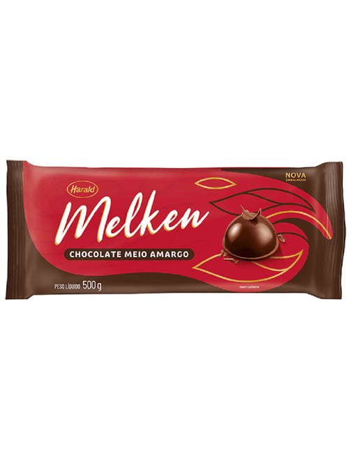 CHOCOLATE EM BARRA MEIO AMARGO MELKEN 500G HARALD