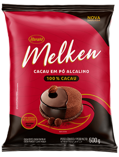 CACAU EM PO ALCALINO 100% MELKEN 500G HARALD