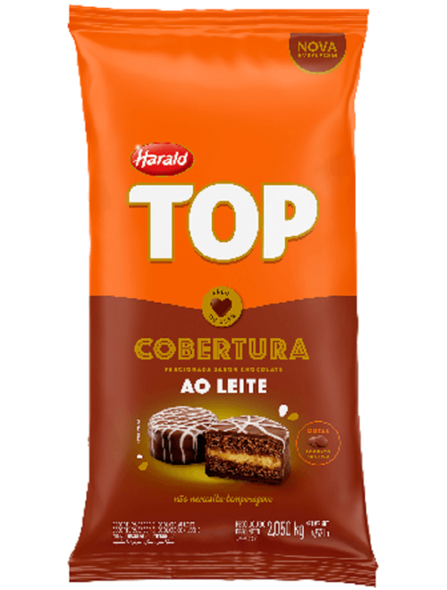 COBERTURA DE CHOCOLATE AO LEITE EM GOTAS TOP 2,05KG HARALD