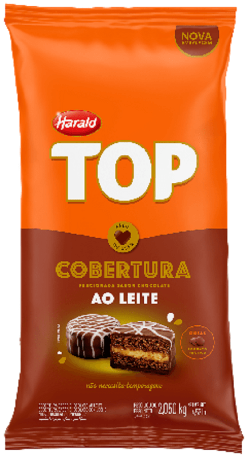 Cobertura de Chocolate Ao Leite em Gotas Top 2,05Kg - Harald - Doces Vaz