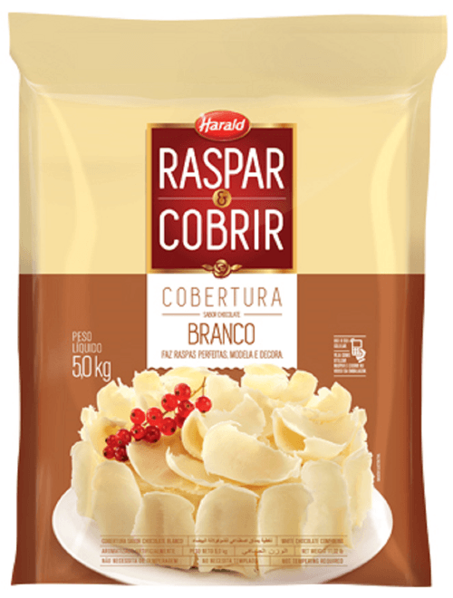 CHOCOLATE COBERTURA BRANCO RASPAR E COBRIR 5KG HARALD