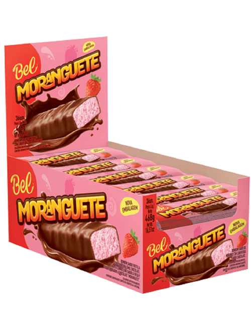 CHOCOLATE MORANGUETE COM 36 BOMBONS DE 13G CADA