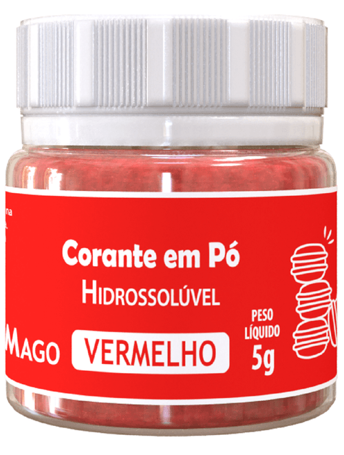 CORANTE EM PO HIDROSSOLUVEL VERMELHO 5G MAGO