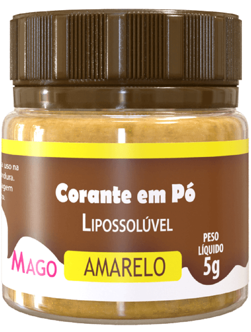 CORANTE EM PO LIPOSSOLUVEL AMARELO PARA CHOCOLATE 5G MAGO