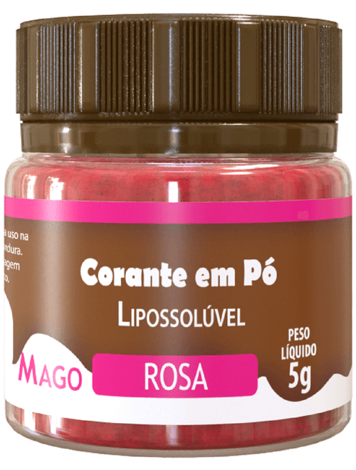 CORANTE EM PO LIPOSSOLUVEL PARA CHOCOLATE ROSA 5G MAGO