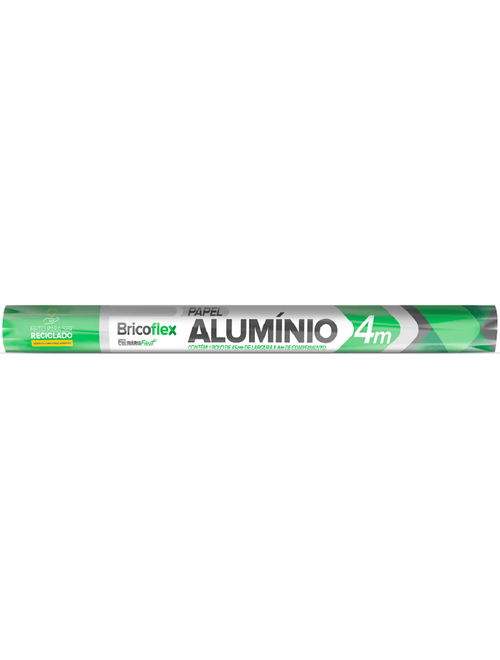 ROLO DE PAPEL ALUMINIO 45CMX4M BRICOFLEX