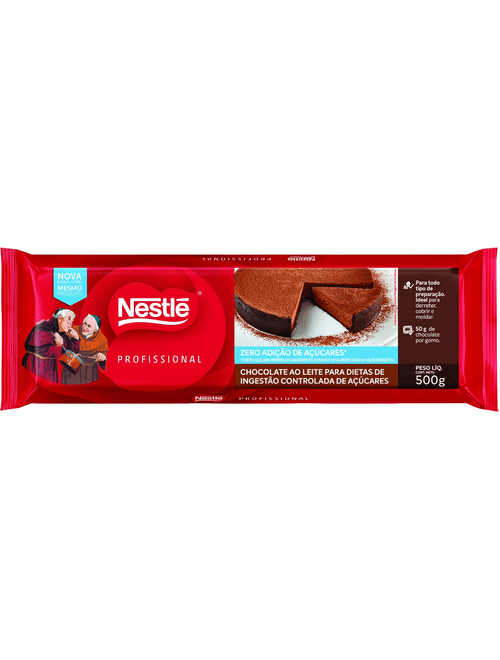 CHOCOLATE COBERTURA ZERO ADICAO DE ACUCARES NESTLE 500G