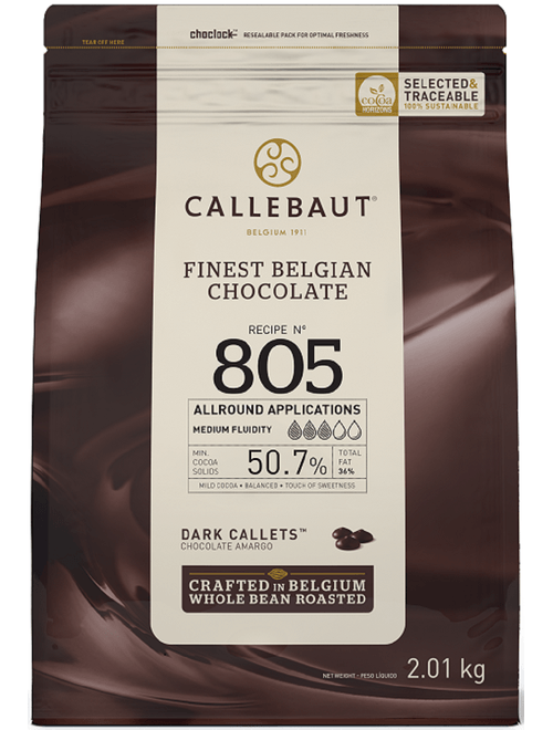 CHOCOLATE AMARGO EM GOTAS 805 2,01KG CALLEBAUT
