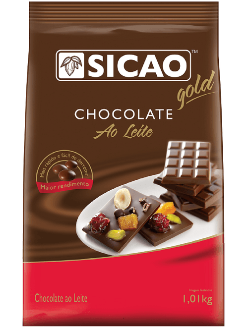 CHOCOLATE NOBRE AO LEITE GOTAS 1,01KG SICAO
