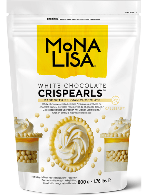 CEREAIS COBERTO COM CHOCOLATE BRANCO MONALISA 800G CALLEBAUT