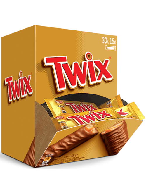 CHOCOLATE TWIX CAIXA COM 30 UNIDADES DE 15G CADA