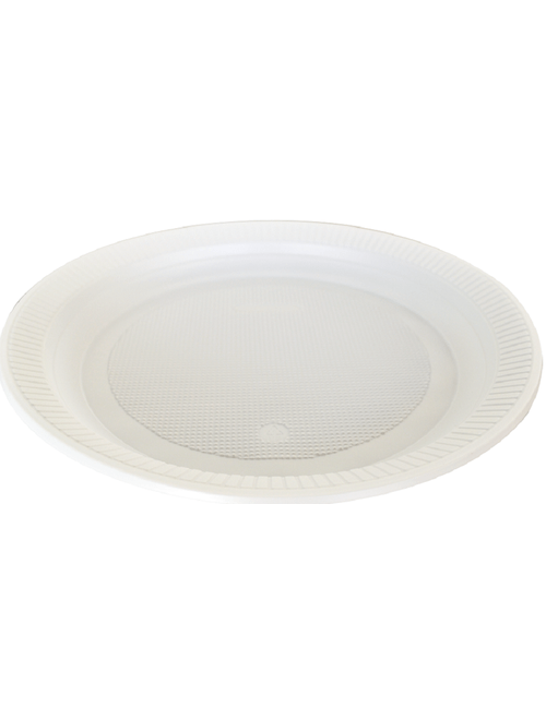 PRATO DESCARTAVEL RASO 15CM BRANCO COM 10 UNIDADES