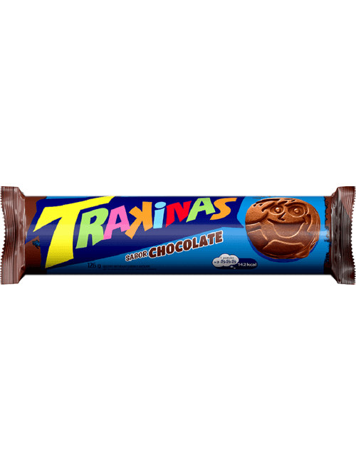 BISCOITO TRAKINAS RECHEADO SABOR CHOCOLATE 126G