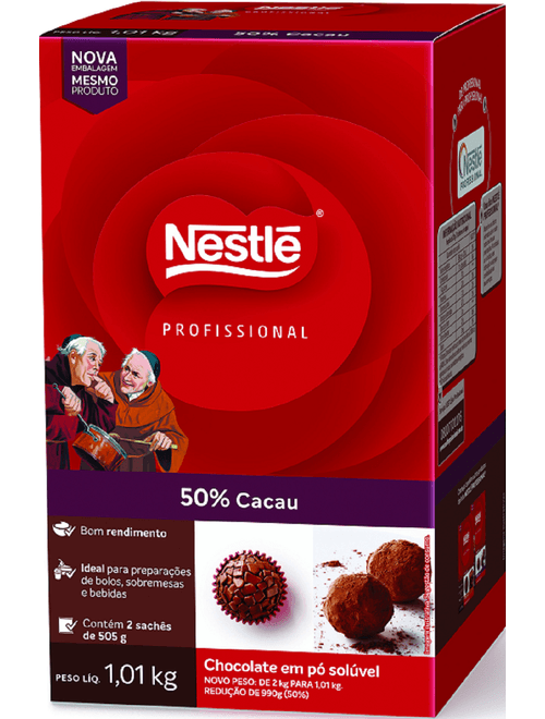 CHOCOLATE EM PO SOLUVEL 1,01KG 50% CACAU NESTLE