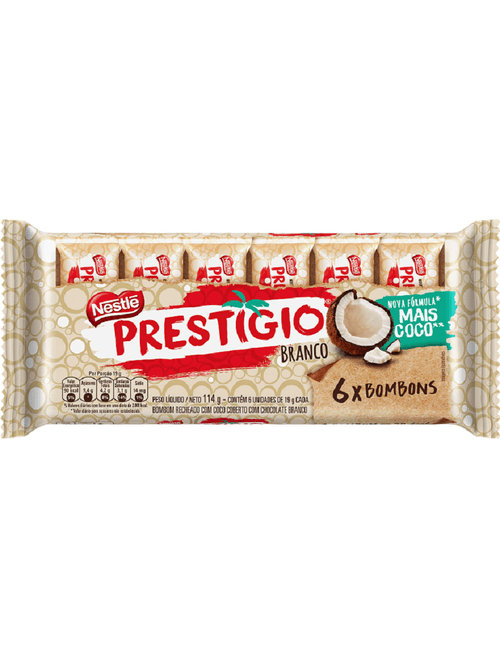 PRESTIGIO BRANCO CONTEM 6 UNIDADES DE 19G CADA