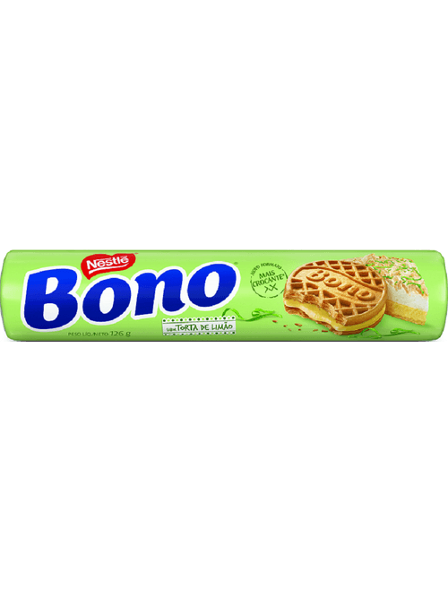 BISCOITO BONO RECHEADO SABOR TORTA DE LIMAO 126G
