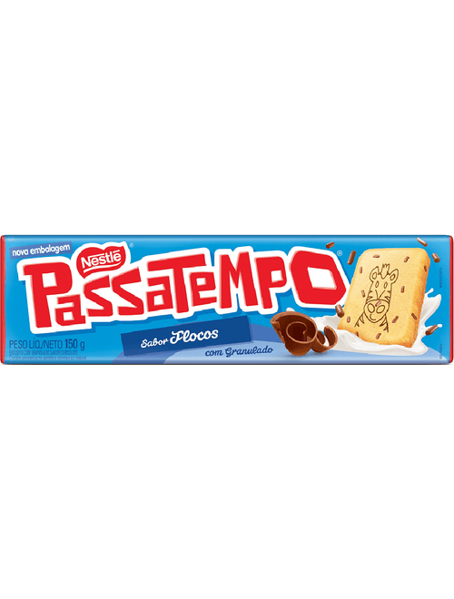 BISCOITO PASSATEMPO SABOR FLOCOS COM GRANULADO 150G NESTLE