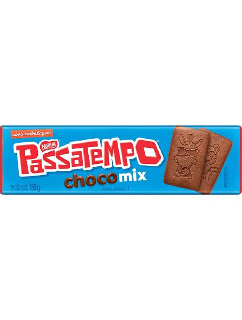 BISCOITO PASSATEMPO CHOCOMIX CHOCOLATE 150G NESTLE