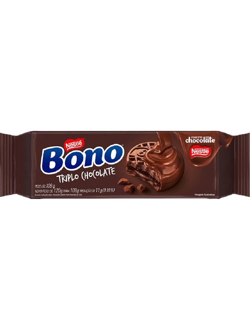 BISCOITO BONO TRIPLO CHOCOLATE 109G NESTLE