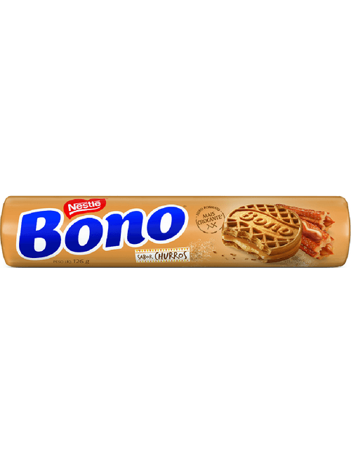 BISCOITO BONO RECHEADO SABOR CHURROS 126G NESTLE