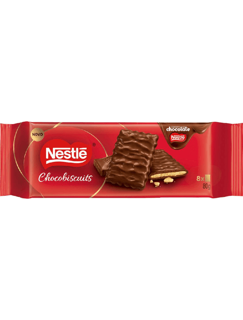 BISCOITO CHOCOBISCUITS COBERTO COM CHOCOLATE AO LEITE 80G NESTLE