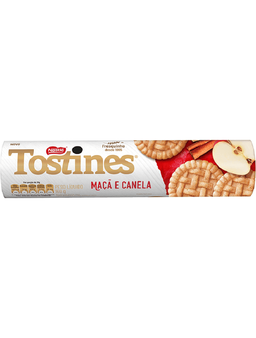 BISCOITO SABOR MACA E CANELA 160G TOSTINES