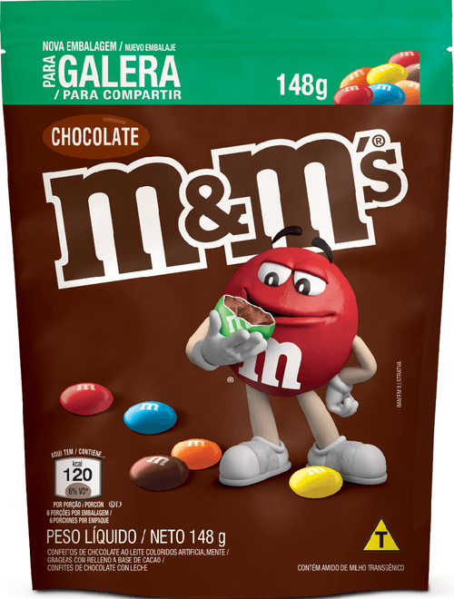 M&M'S CONFEITOS DE CHOCOLATE AO LEITE 148G
