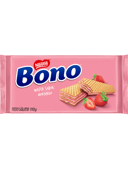 BISCOITO BONO WAFER RECHEADO SABOR MORANGO 110G NESTLE
