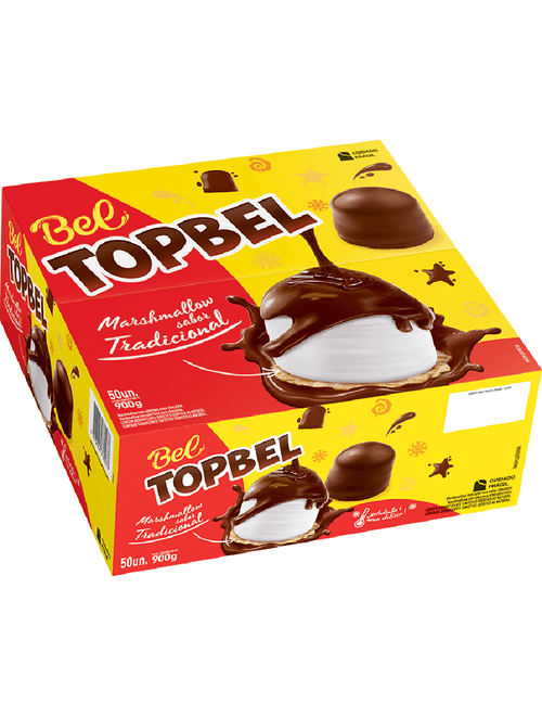 DOCE TOPBEL MARSHMALLOW SABOR TRADICIONAL COM 50 UNIDADES