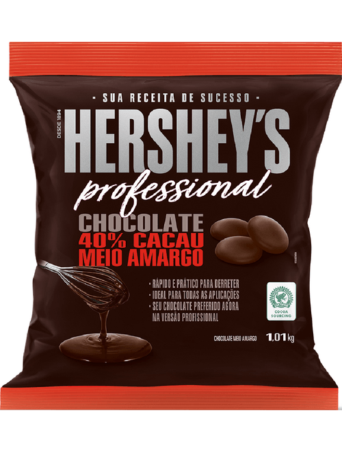CHOCOLATE MEIO AMARGO HERSHEY'S 40% CACAU 1,01KG