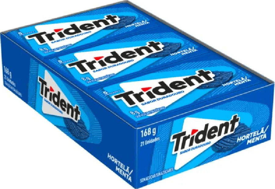 GOMA DE MASCAR TRIDENT SABOR HORTELA COM 21 UNIDADES - Doces Vaz