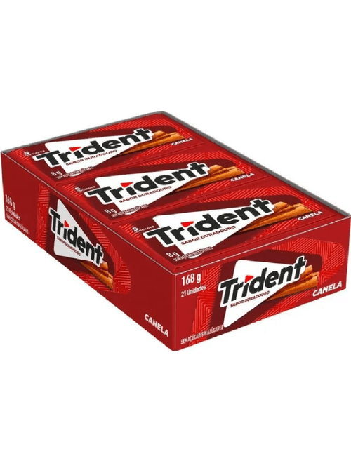 GOMA DE MASCAR TRIDENT SABOR CANELA COM 21 UNIDADES