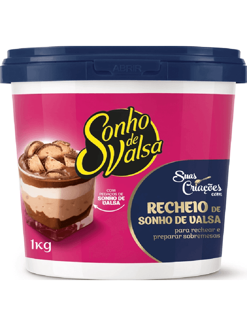 RECHEIO CREMOSO PARA CONFEITARIA SONHO DE VALSA 1,05KG