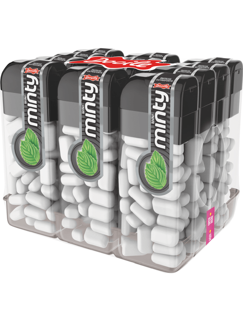 PASTILHA MINI MINTY SABOR EXTRA FORTE CONTEM 12 UNIDADES DE 14G CADA