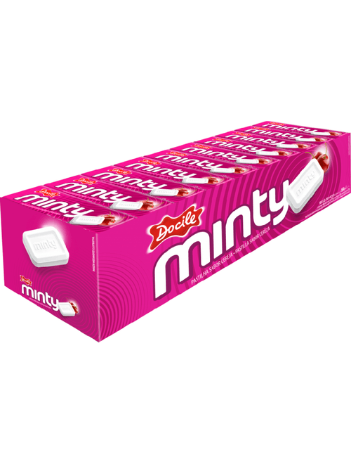 PASTILHA MINTY SABOR CEREJA CONTEM 40 PACOTES DE 17G CADA DOCILE