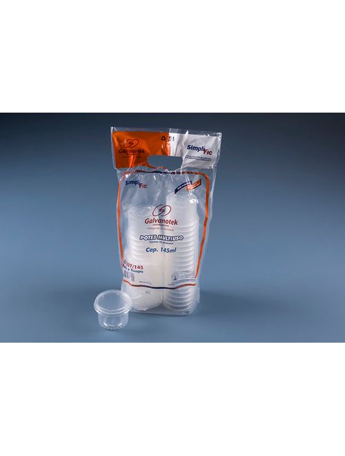 G307 POTE REDONDO COM SOBRE TAMPA 145ML PACOTE COM 25 UNIDADES - DIMENSAO INT.: ?67X48MM