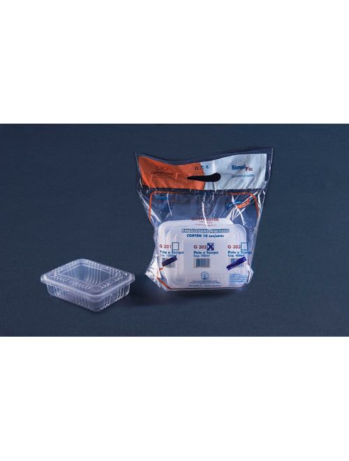 G302 POTE FREEZER MICRO-ONDAS - EMBALAGEM COM 10 UNIDADES 700ML DIMENSAO INTERNA: 152X107X47MM GALVANOTEK