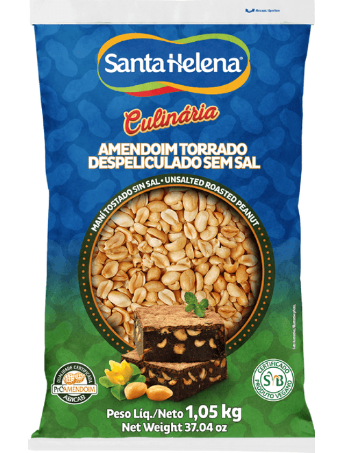 AMENDOIM TORRADO DESPELICULADO SEM SAL 1,05KG SANTA HELENA