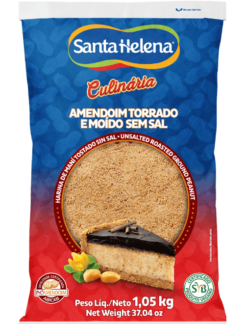 AMENDOIM TORRADO E MOIDO SEM SAL 1,05KG SANTA HELENA