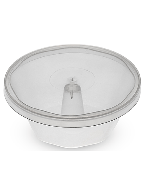 FORMA PARA PUDIM COM TAMPA PEQUENA 120ML PACOTE COM 10 UNIDADES PLASTILANIA