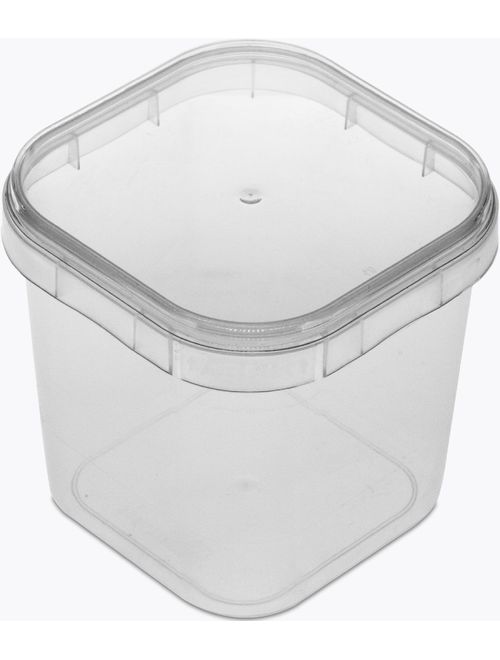 POTE QUADRADO COM TAMPA 500ML PACOTE COM 10 UNIDADES PLASTILANIA
