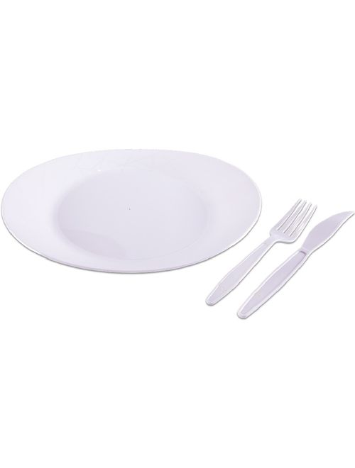 KIT CHURRASCO BRANCO PACOTE COM 10 UNIDADES PRAFESTA