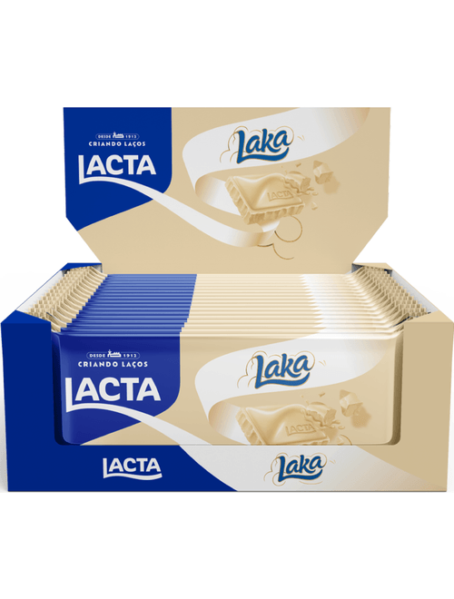 CHOCOLATE BRANCO LAKA DISPLAY COM 20 UNIDADES DE 20G CADA