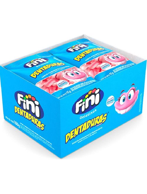 BALA FINI CONTEM 12 UNIDADES DE 15G CADA DENTADURAS FINI