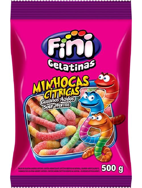 BALA FINI 500G MINHOCAS CITRICAS
