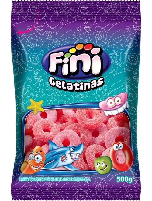 BALA FINI 500G AROS MORANGO FINI